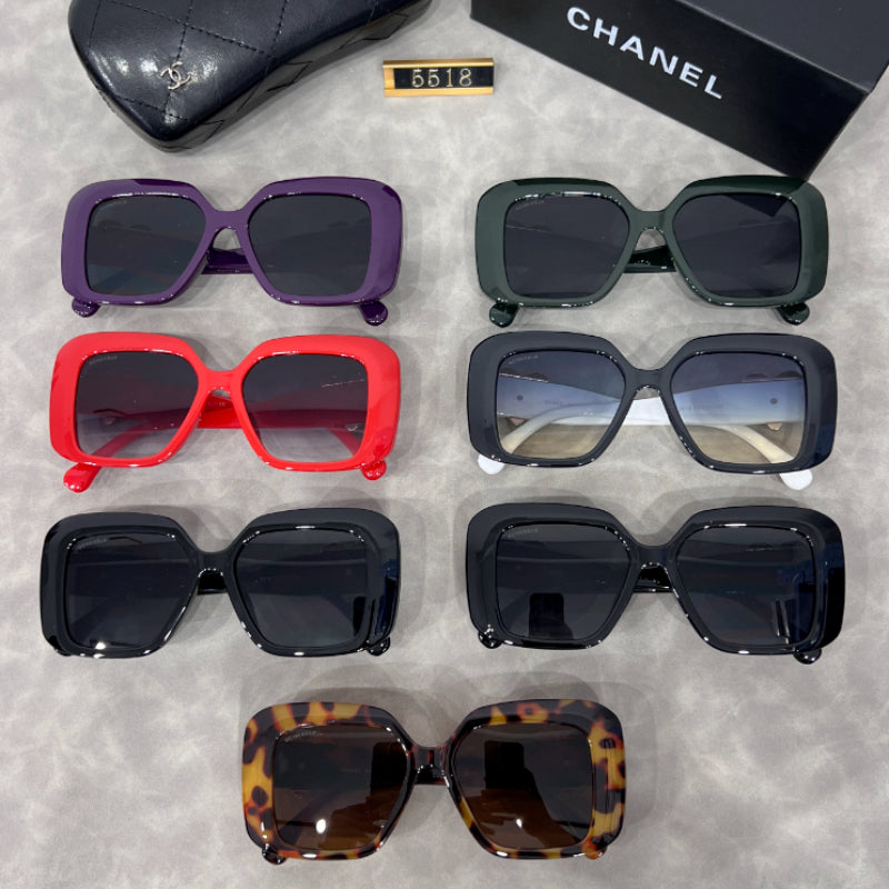 Trendy Oversized Fashion Sunglasses for Women & Men UV Protection Designer Shades Fashion Sunglasses、CH*NEL Series