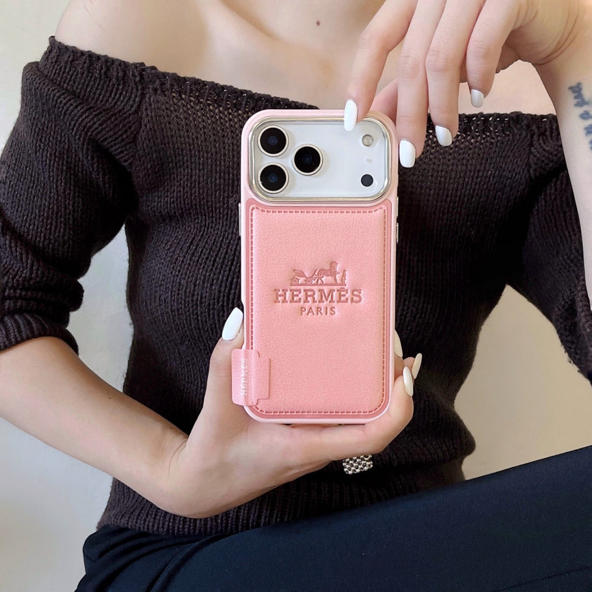 Fashion Aesthetic Shock Absorbing Protective Phone Case  He*mes Series、Fashion Phone Case