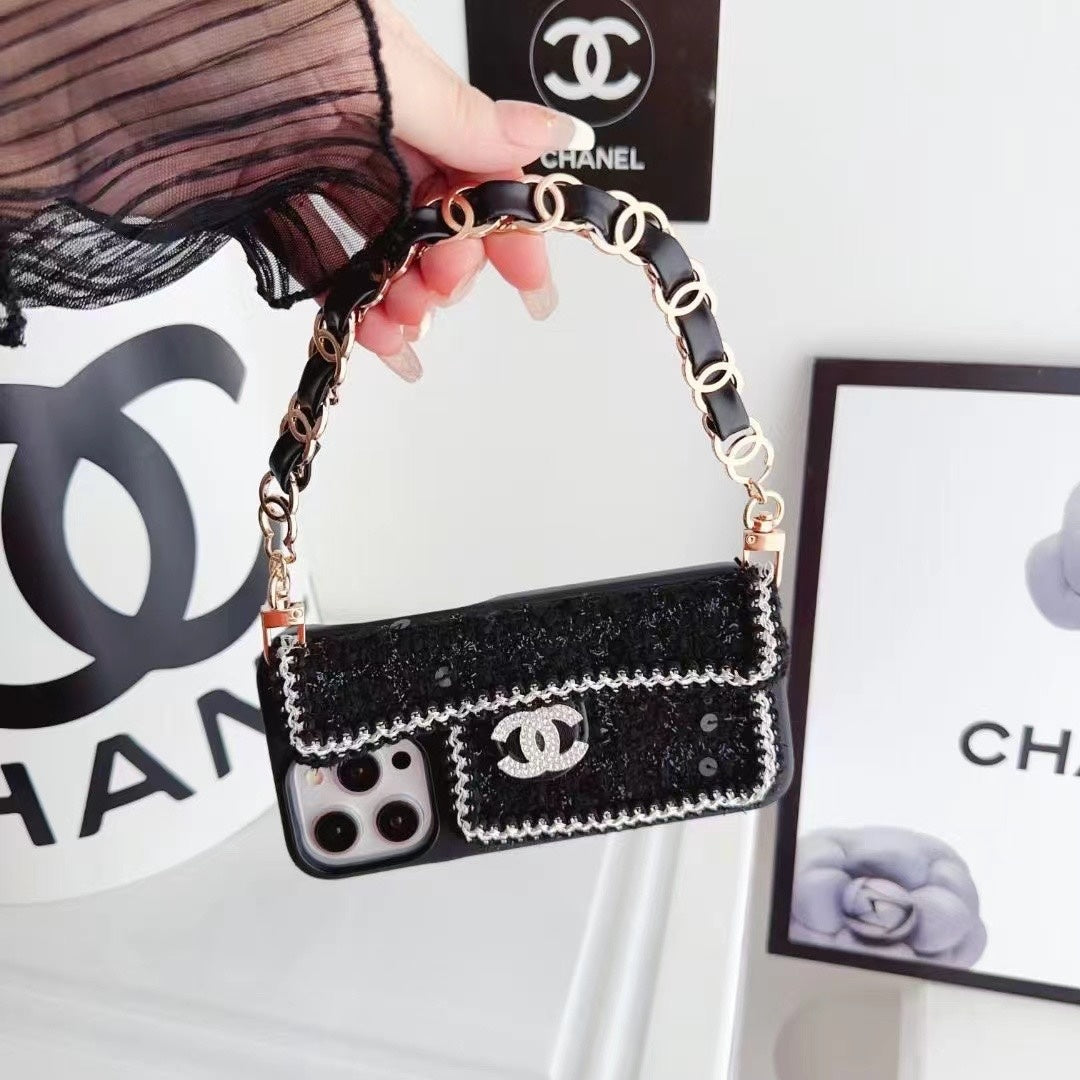 Fashion Aesthetic Shock Absorbing Protective Phone Case CH*NEL Series、Fashion Phone Case