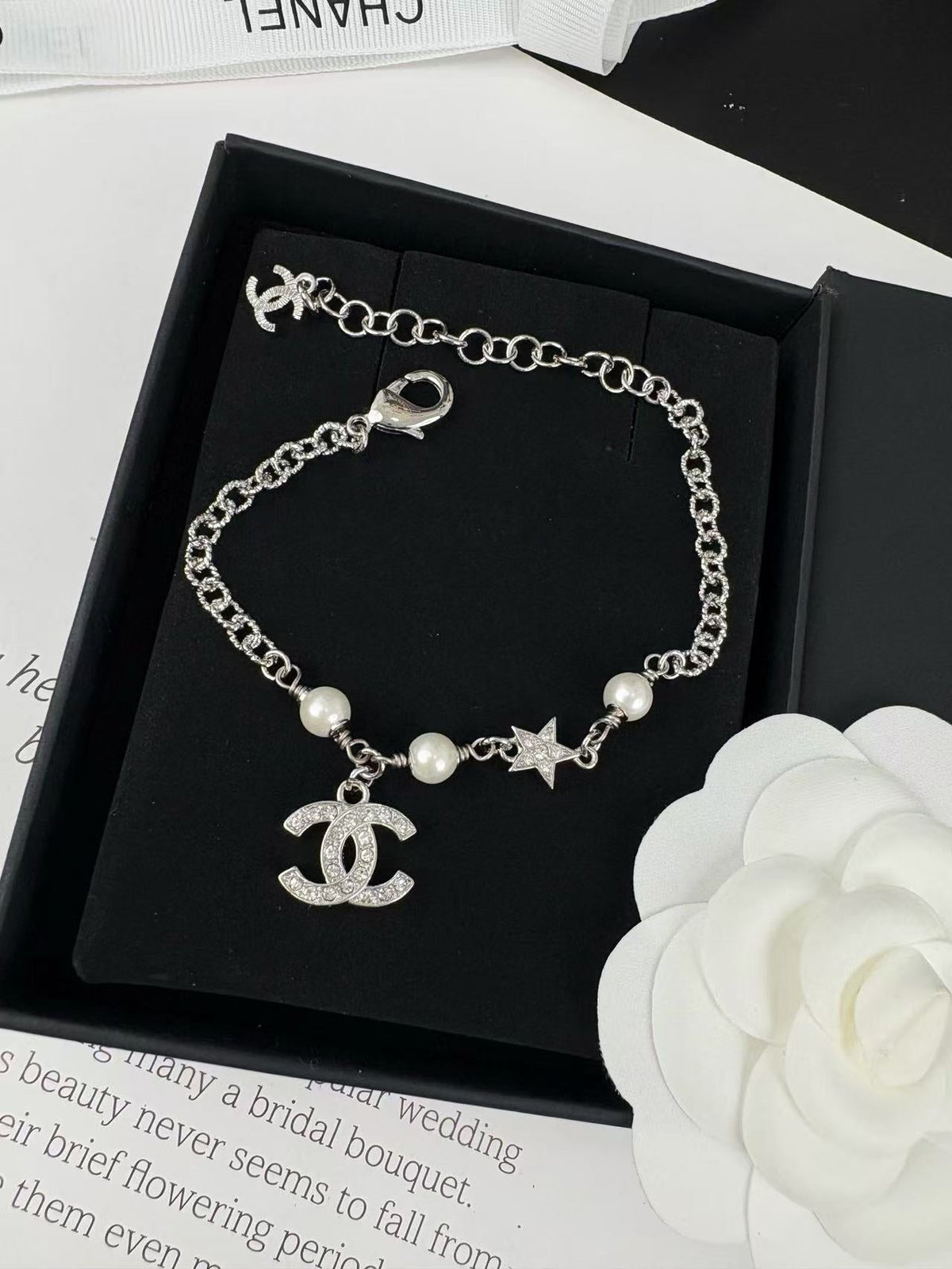 18K CC  -Style Elegant Pendant Bracelet for Women, CHANE