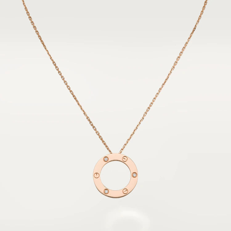 CCjewelry LOVE NECKLACE 16MM 3 DIAMONDS