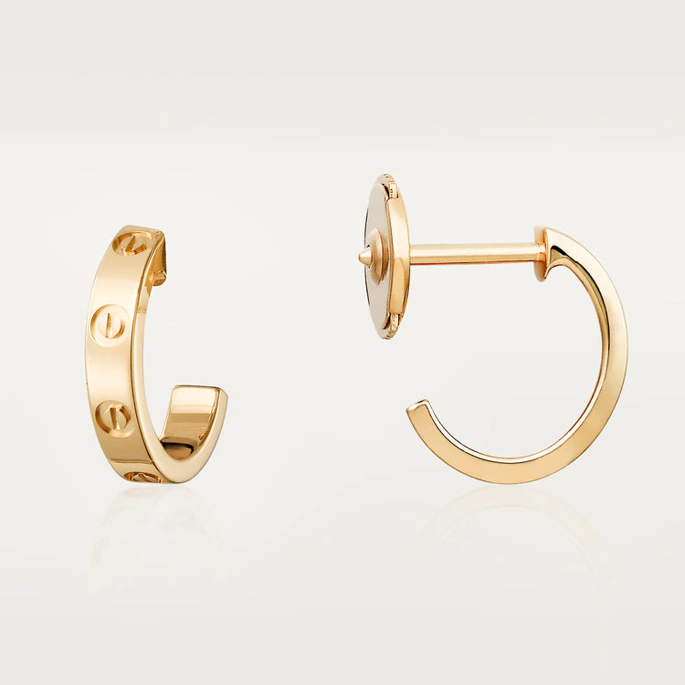 CCjewelry LOVE EARRINGS 2.65MM PINK GOLD