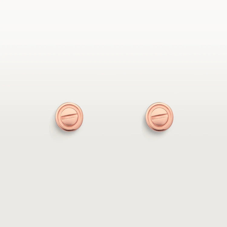 CCjewelry LOVE EARRINGS PINK GOLD 10MM