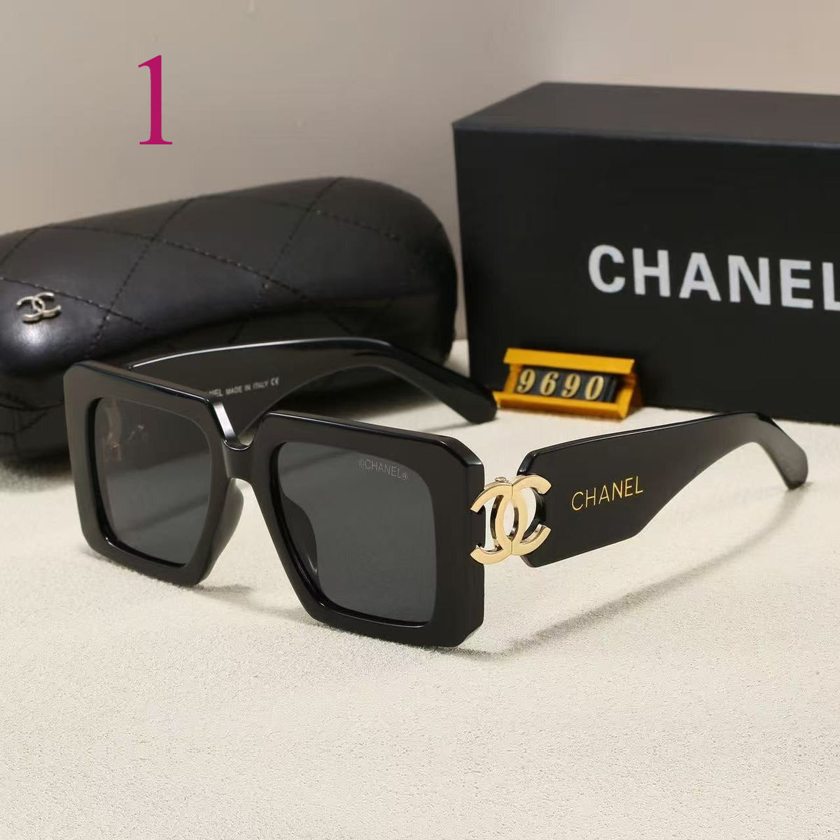Trendy Oversized Fashion Sunglasses for Women & Men UV Protection Designer Shades Fashion Sunglasses CH*NEL Series