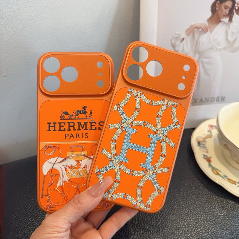 Fashion Aesthetic Shock Absorbing Protective Phone Case  He*mes Series、Fashion Phone Case