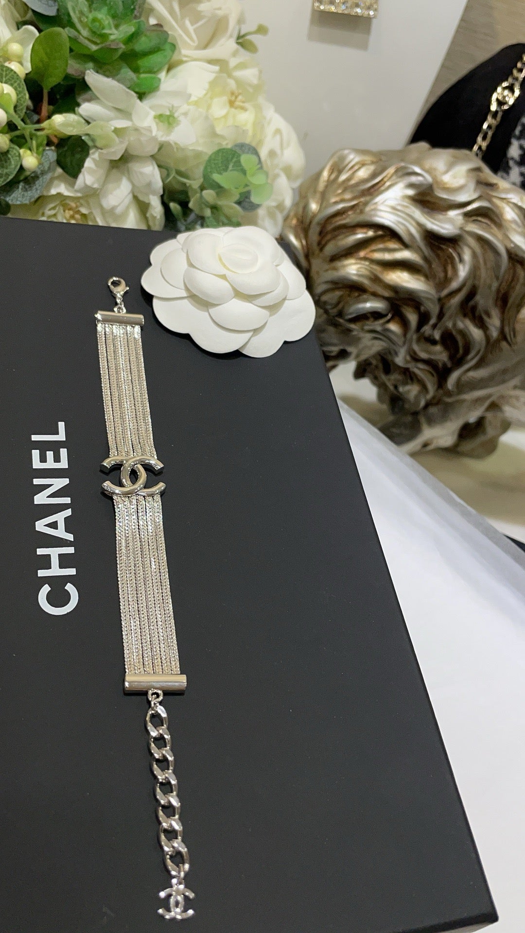 18K CC  -Style Elegant Pendant Bracelet for Women, CHANE