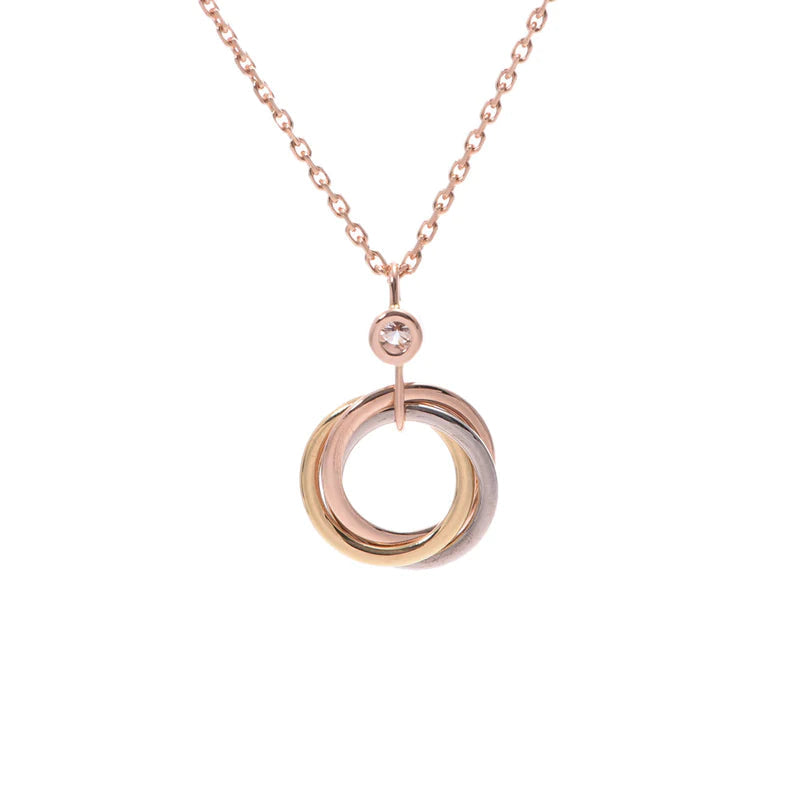 CCjewelry TRINITY SILVER GOLD PINK GOLD NECKLACE