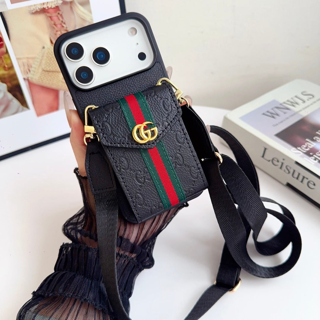 Fashion Aesthetic Shock Absorbing Protective Phone Case  GU*CI Series、Fashion Phone Case