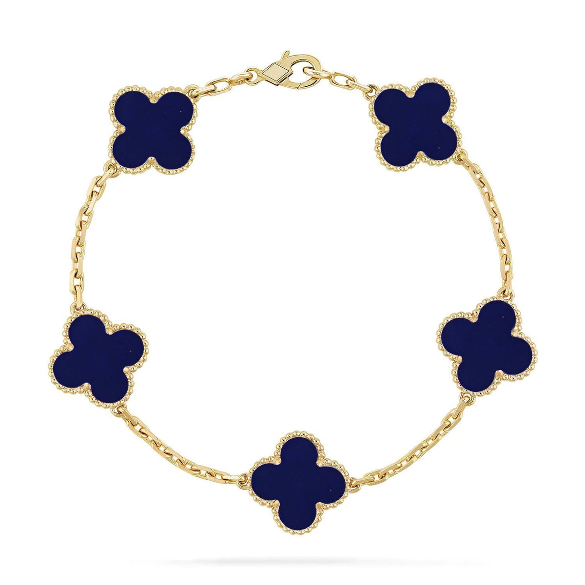 [CCjewelry ]New CLOVER 5 MOTIF LAPIS LAZULI BRACELET COLLECTION