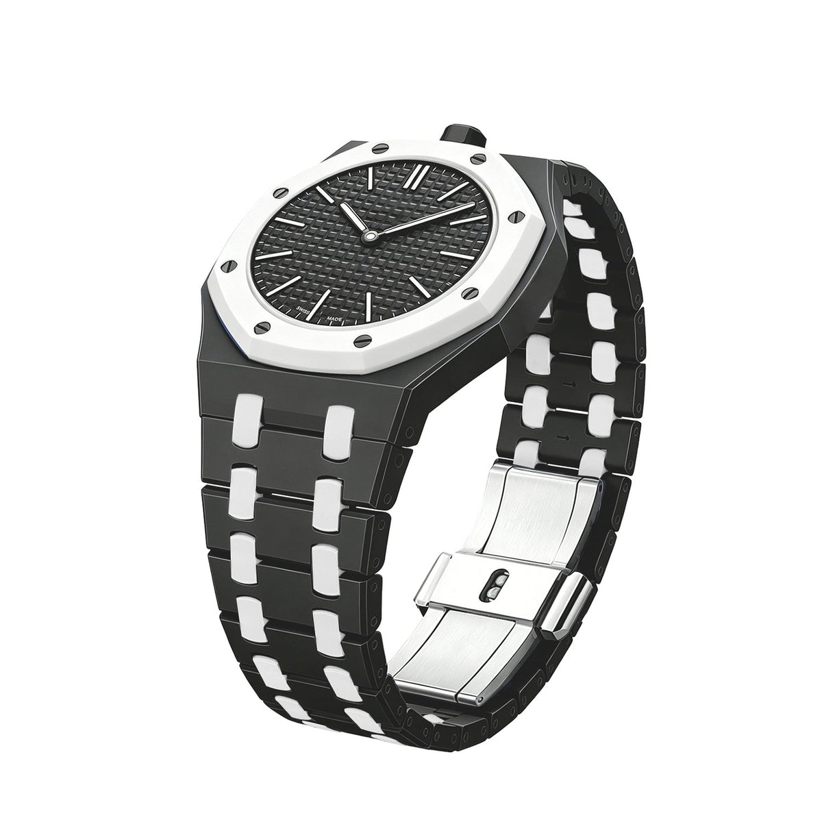 Oak Pop Exclusive Black And White Bioceramic Strap