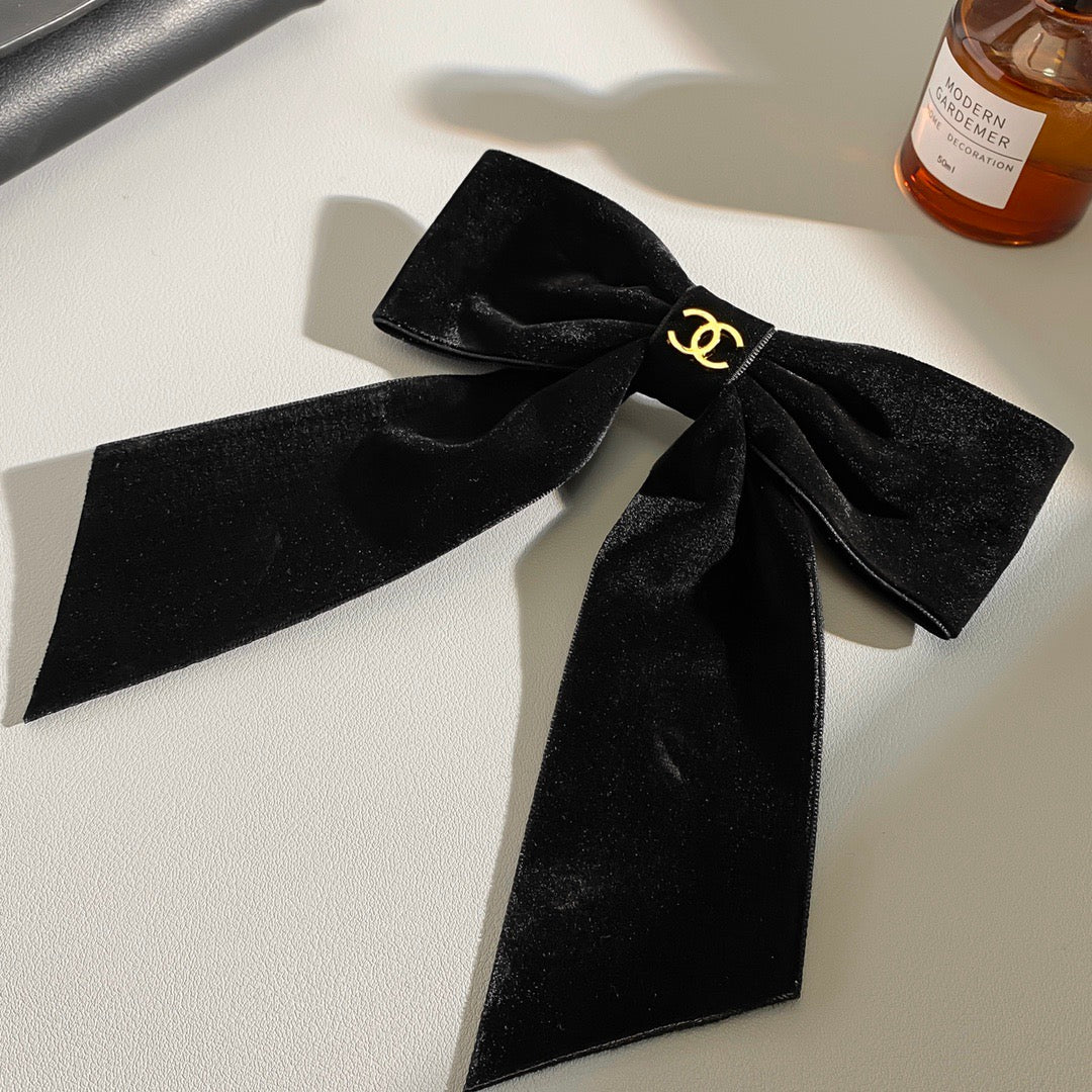 18K CC1 Bowknot Hair Clip, CHANE