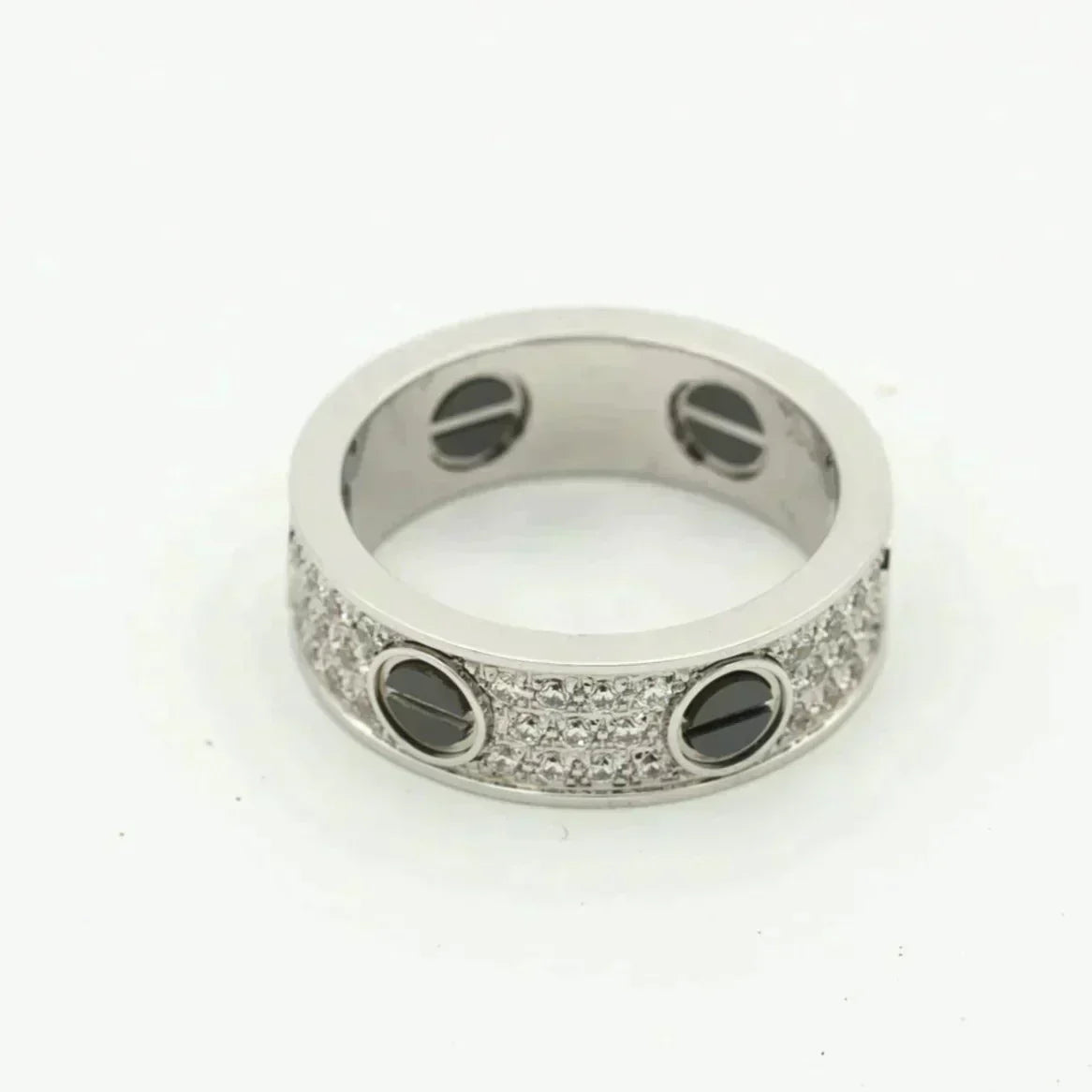 CCjewelry LOVE RING 5.5MM DIAMONDS PAVED CERAMIC