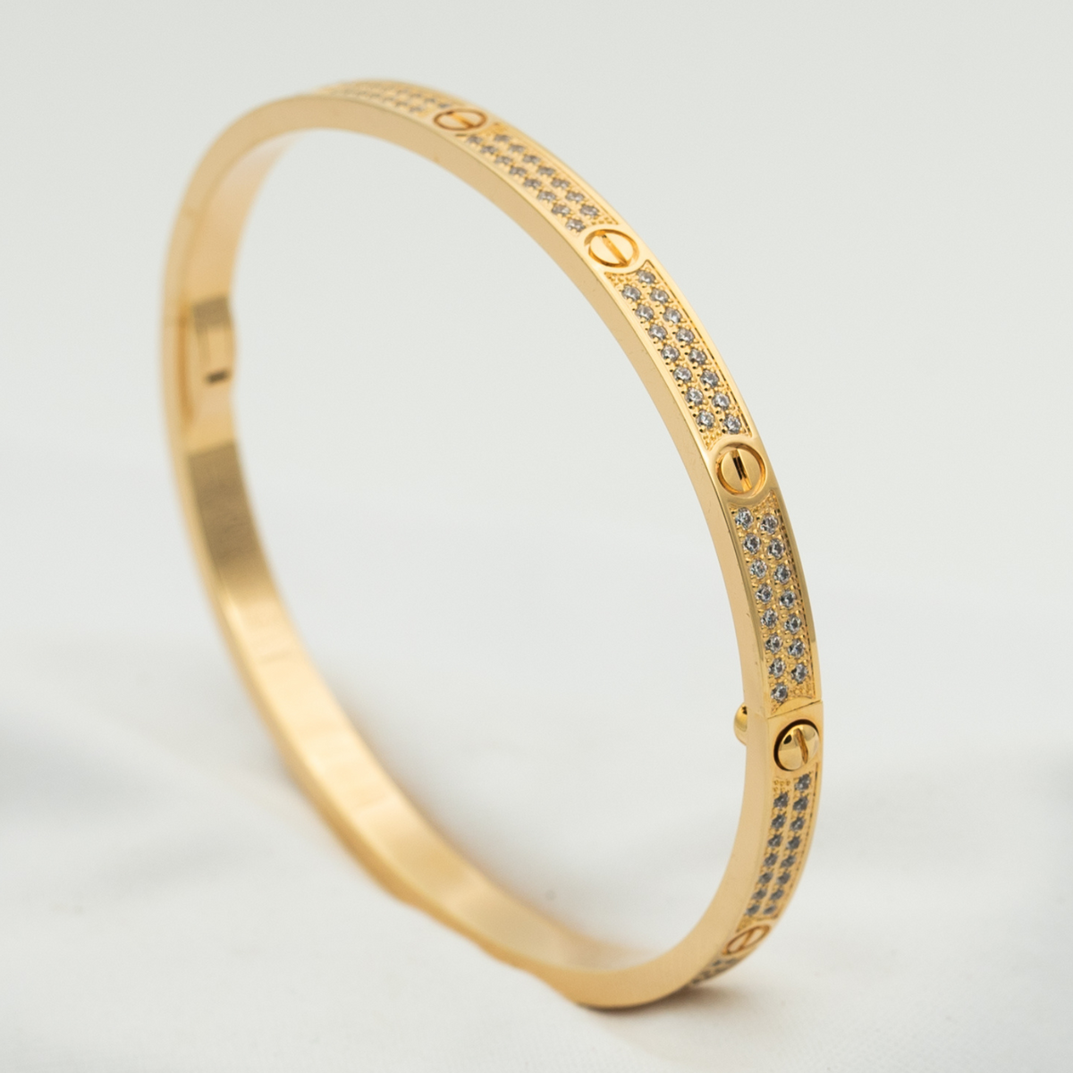 {💎CC JEWELRY}  LOVE BRACELET 3.65MM DIAMOND-PAVED
