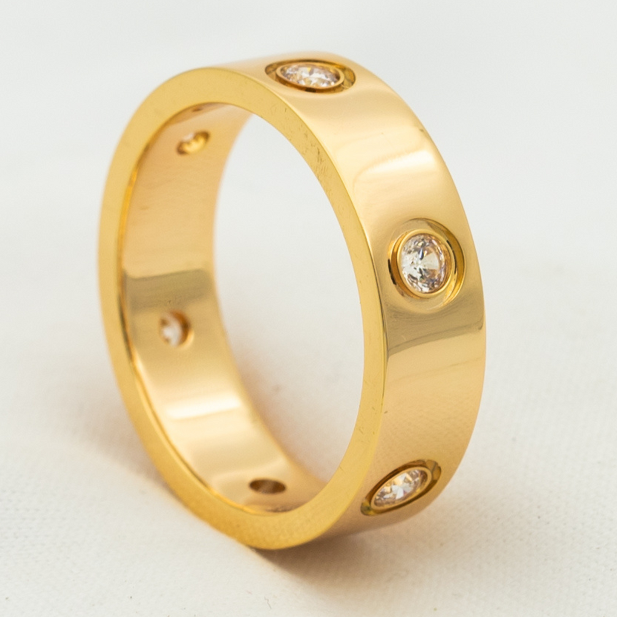 CCjewelry LOVE RING 5.5MM 6 DIAMONDS PINK GOLD