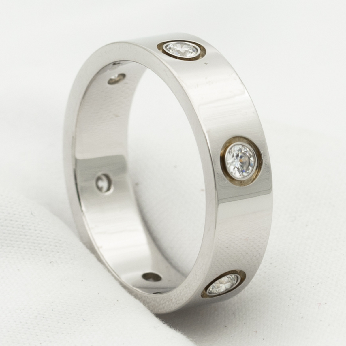 CCjewelry LOVE RING 5.5MM 6 DIAMONDS SILVER