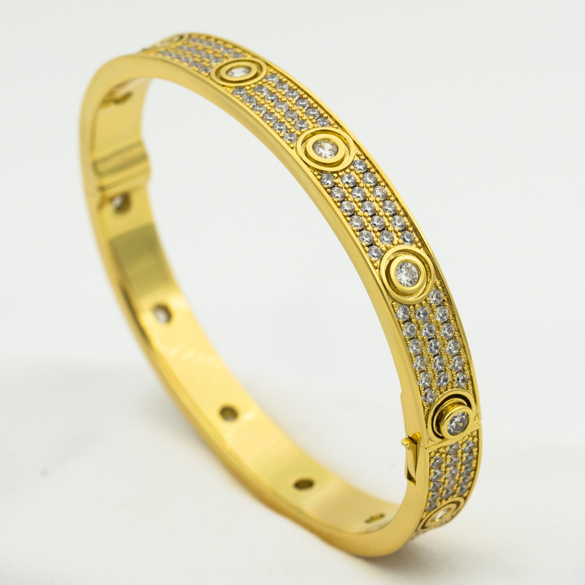 {💎CC JEWELRY}  LOVE BRACELET 6.1MM DIAMOND-PAVED 10 BIG DIAMONDS