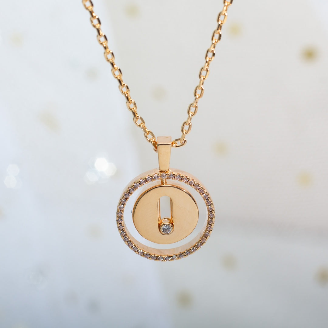 [CC ]CC  MOVE PM NECKLACE PINK GOLD DIAMOND MESSIKA