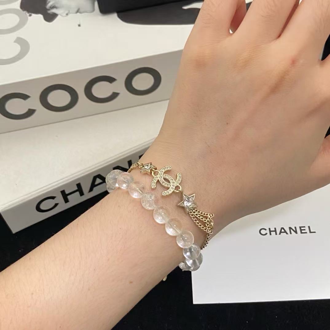 18K CC  -Style Elegant Pendant Bracelet for Women, CHANE