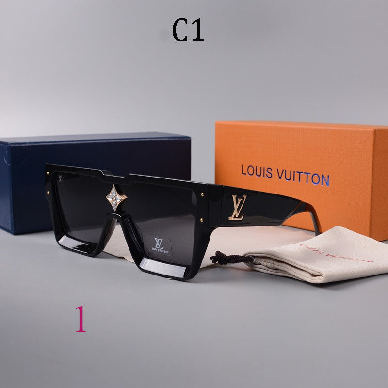 Trendy Oversized Fashion Sunglasses for Women & Men UV Protection Designer Shades Fashion Sunglasses  L*V Series