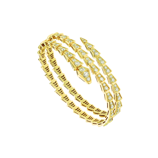 [Bulga JEWELRY]SERPENTI BRACELET GOLD DIAMOND DOUBLE ROW