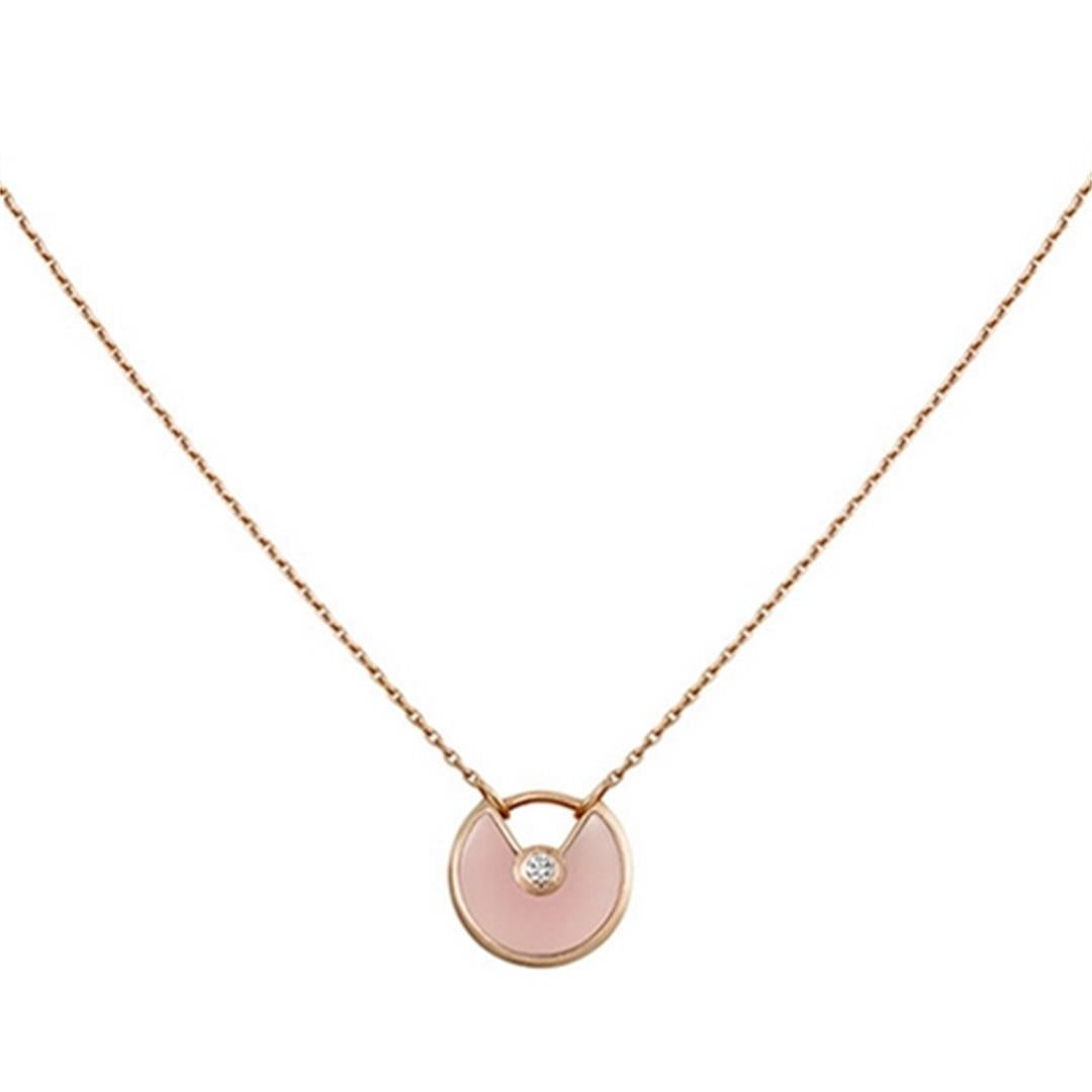 CCjewelry AMULETTE ROSE GOLD PINK MOP NECKLACE