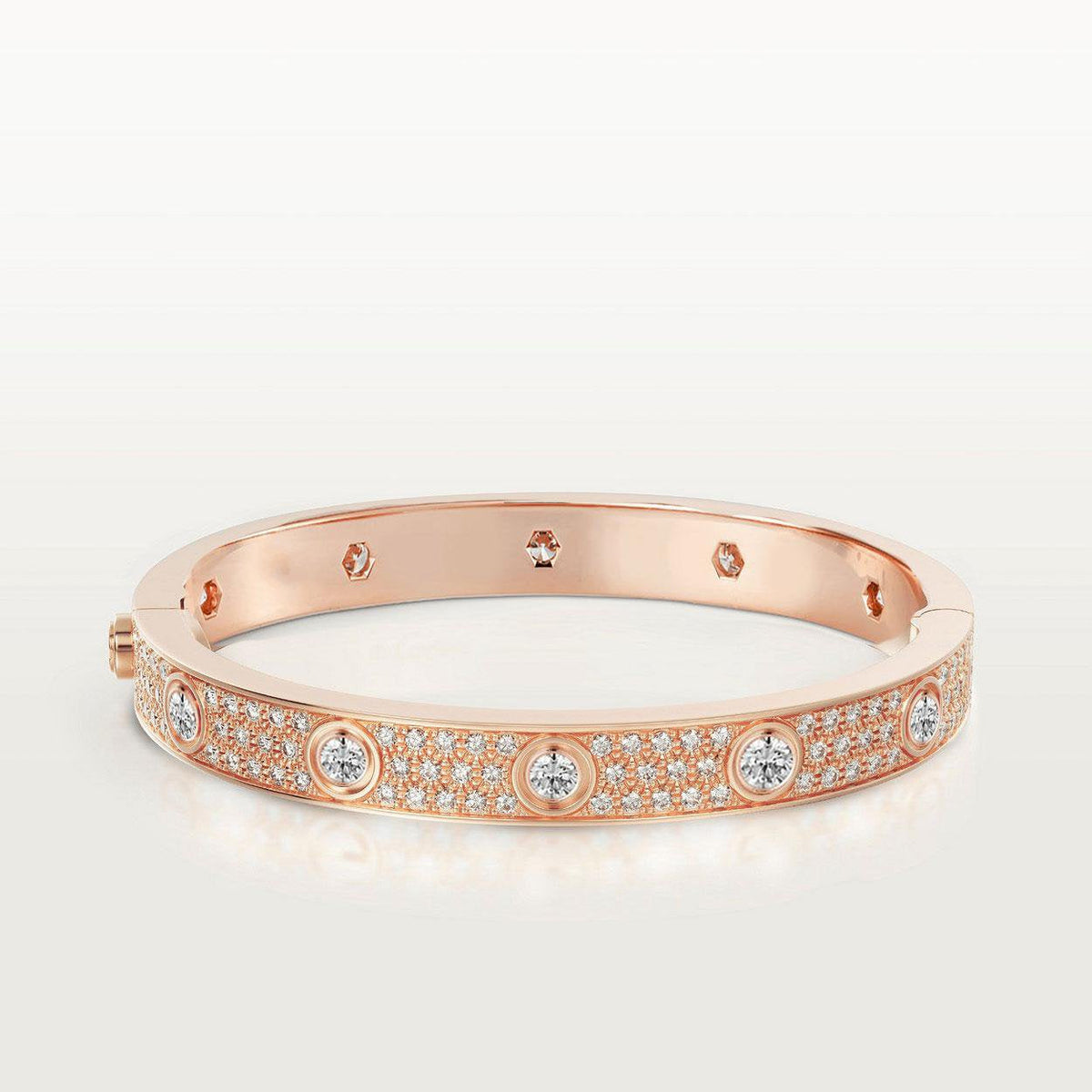 {💎CC JEWELRY}  LOVE BRACELET 6.1MM DIAMOND-PAVED 10 BIG DIAMONDS
