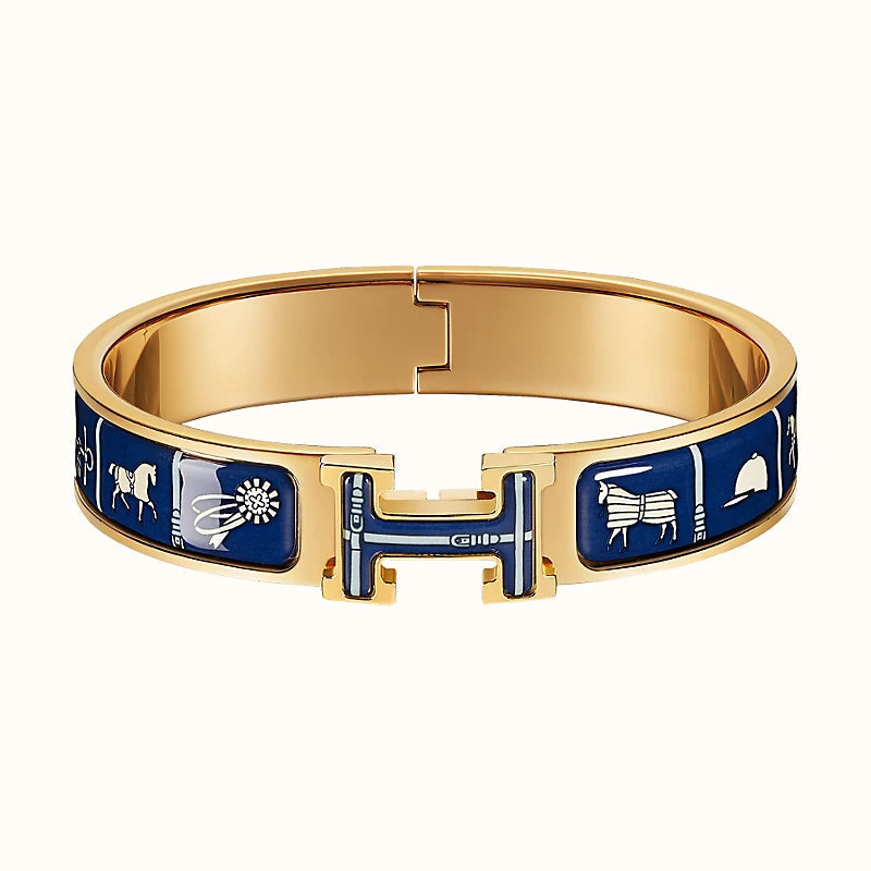CCjewelry H COUVERTURES DARK BLUE BRACELET HERME