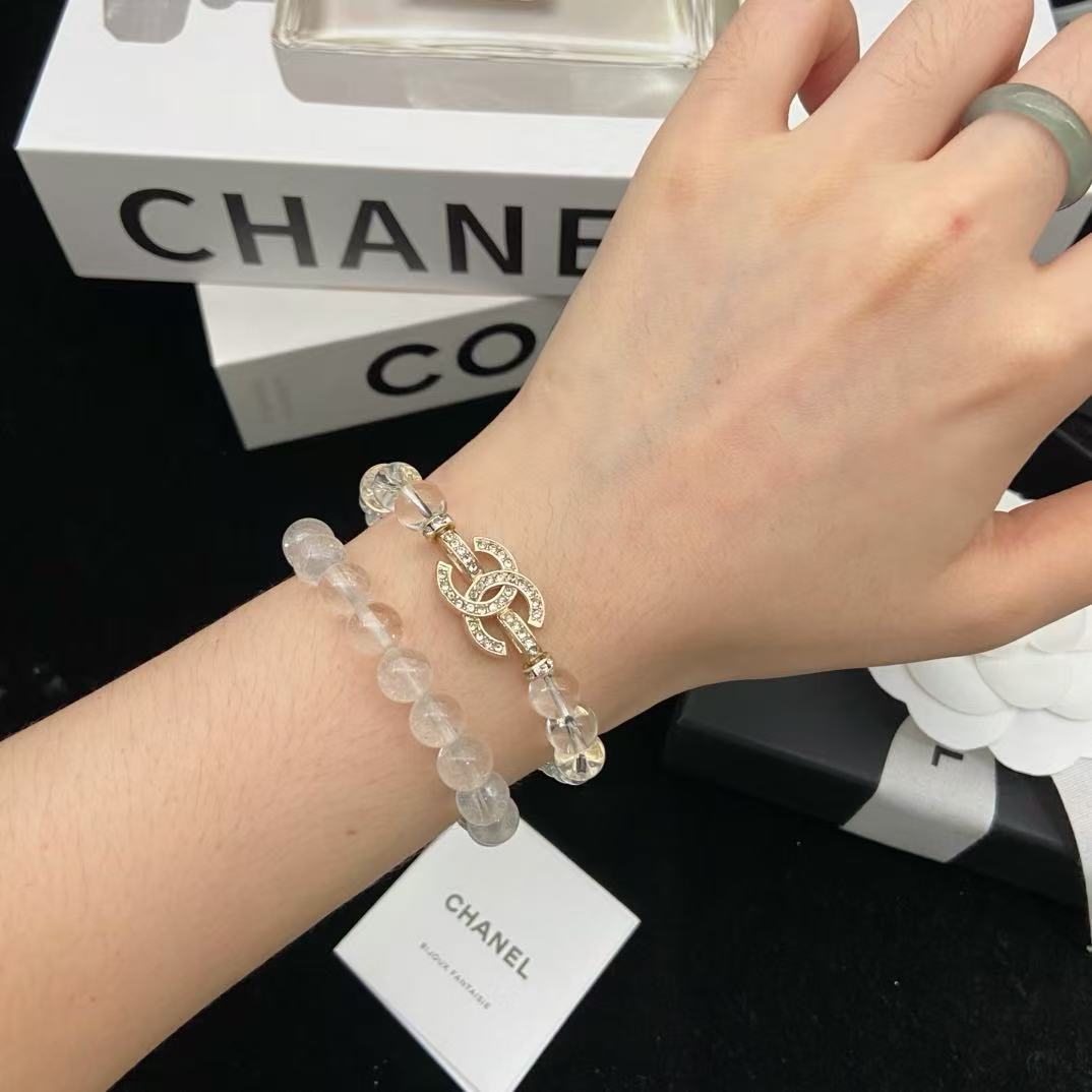 18K CC  -Style Elegant Pendant Bracelet for Women, CHANE