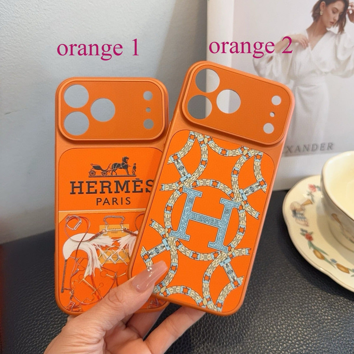 Fashion Aesthetic Shock Absorbing Protective Phone Case  He*mes Series、Fashion Phone Case
