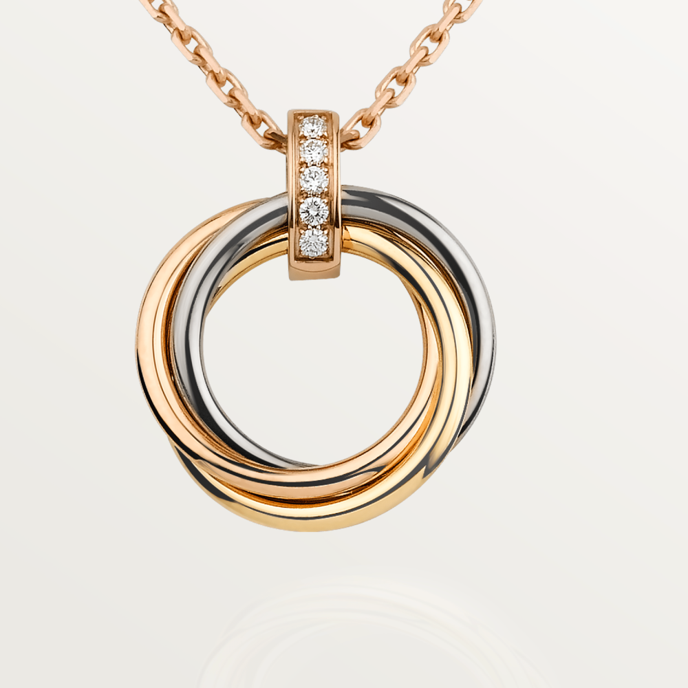 CCjewelry TRINITY NECKLACE GOLD  DIAMONDS