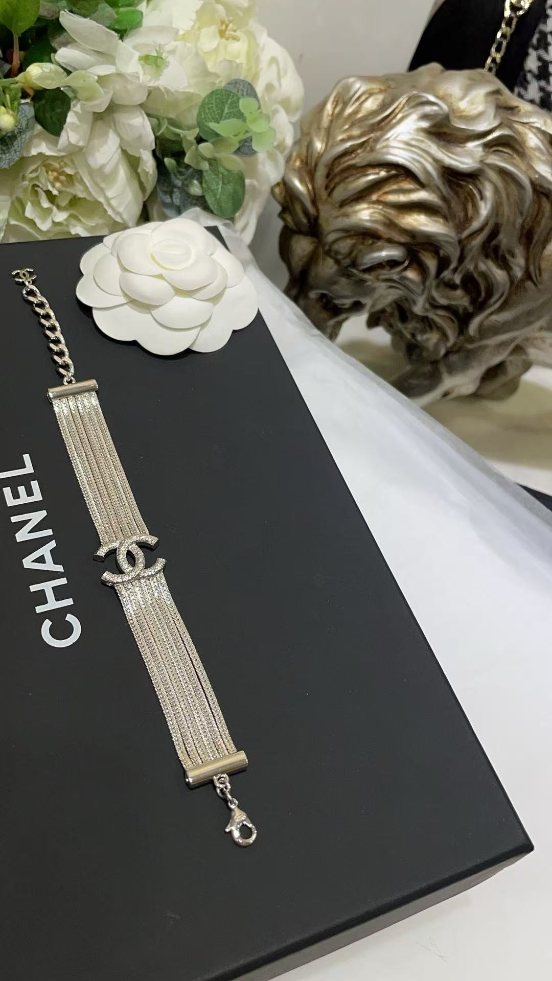 18K CC  -Style Elegant Pendant Bracelet for Women, CHANE