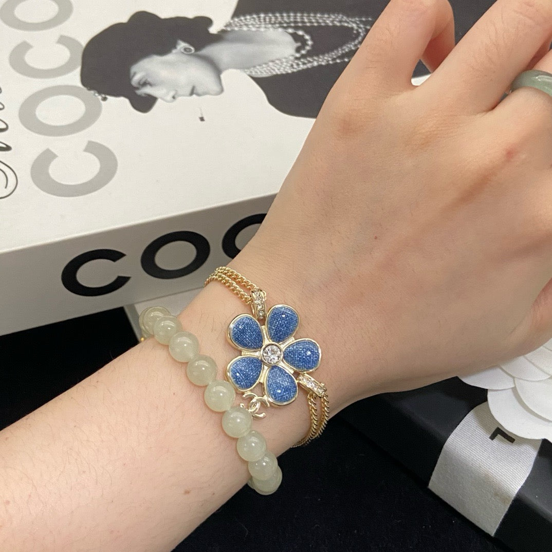 18K CC  -Style Elegant Pendant Bracelet for Women, CHANE