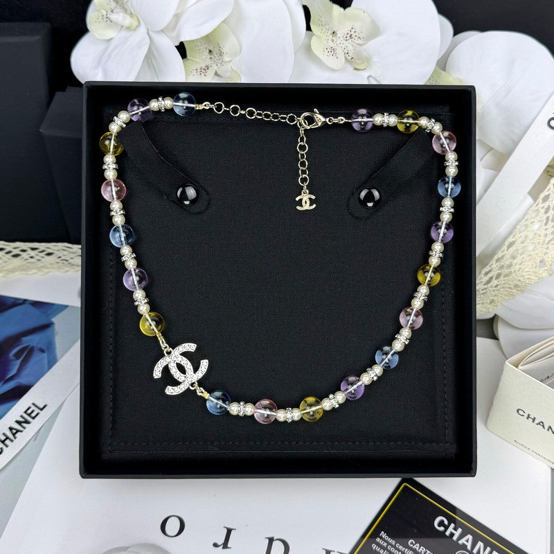 18K  CC1 26C Color Crystal Necklace