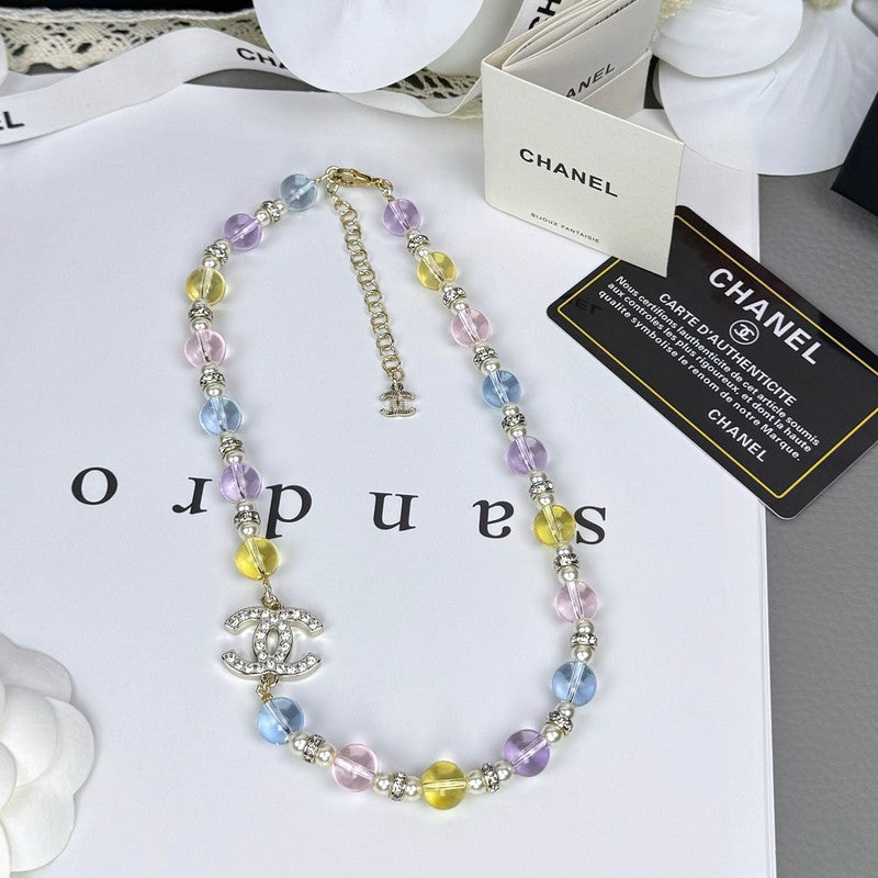 18K  CC1 26C Color Crystal Necklace