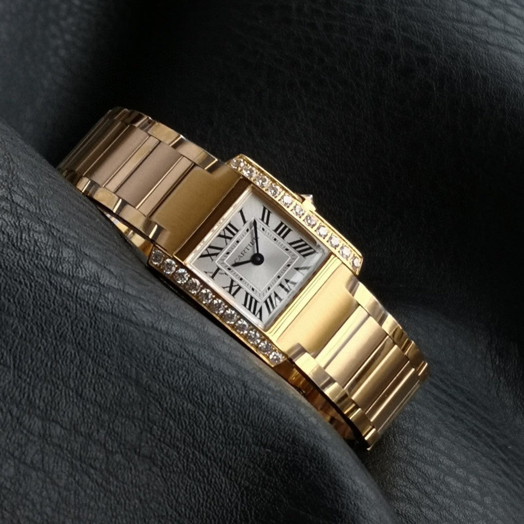 Tank Francaise Gold Case Diamond BezelCARTI WATCH