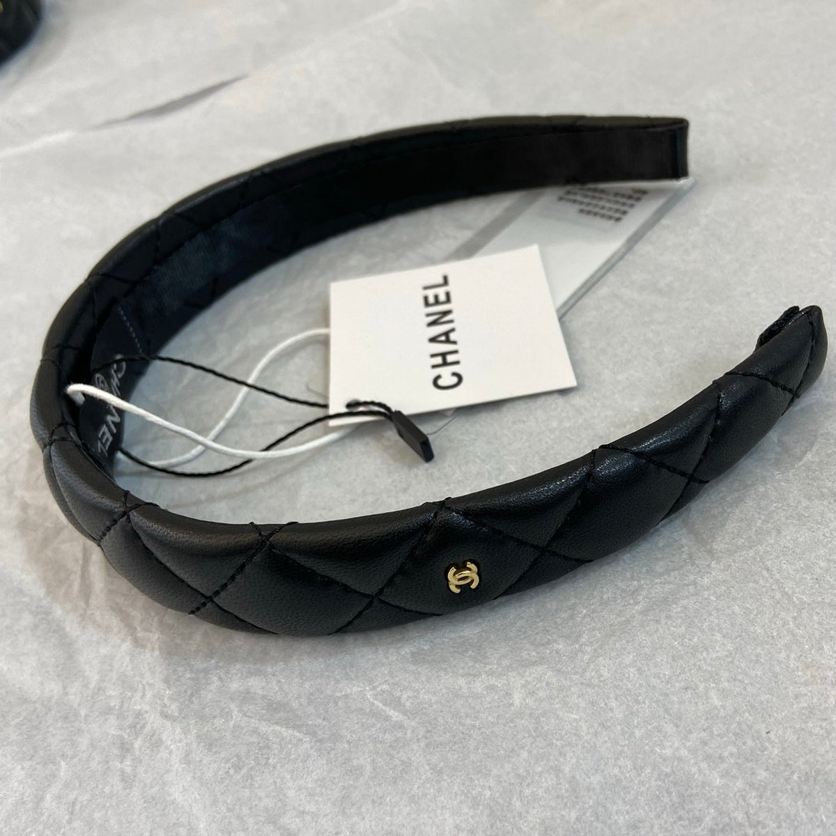 18K CC1 Leather Hair Band, CHANE
