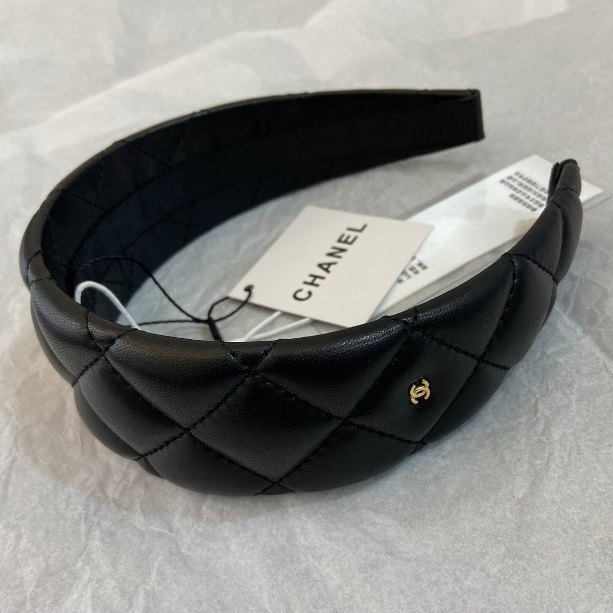 18K CC1 Leather Hair Band, CHANE