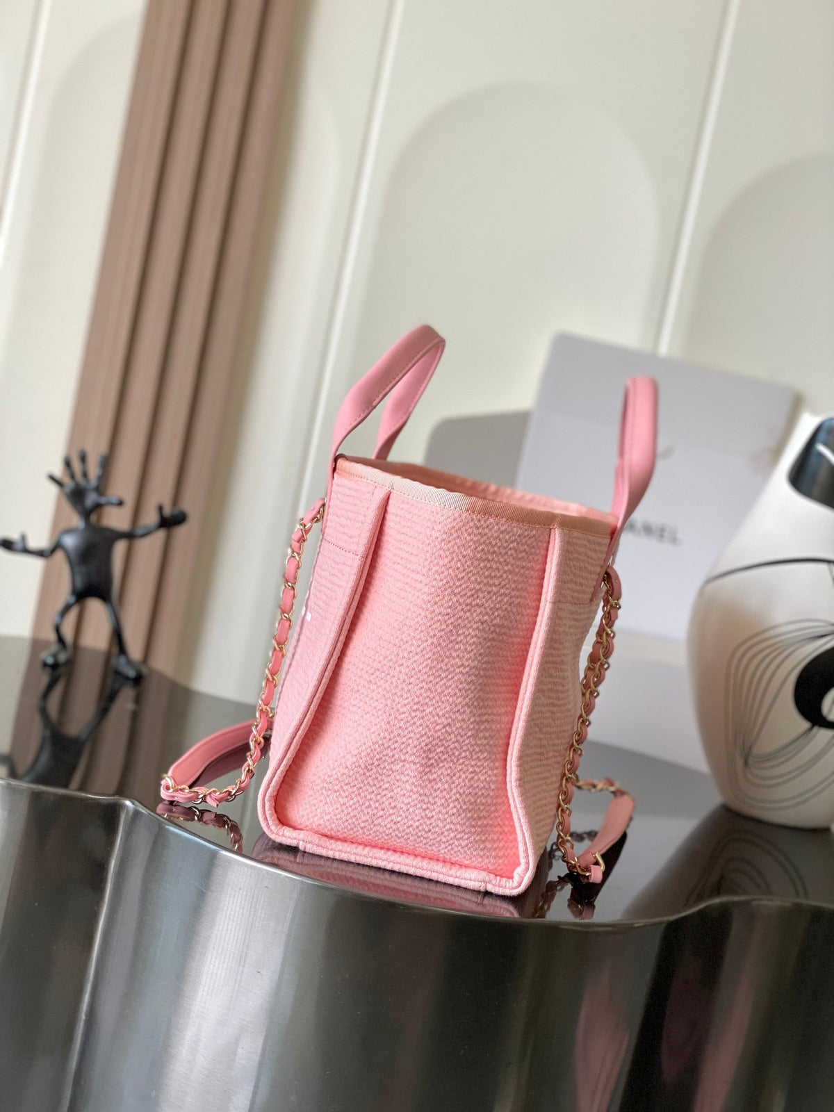 CC BAG  2026 Deauville Bag Pink Canvas