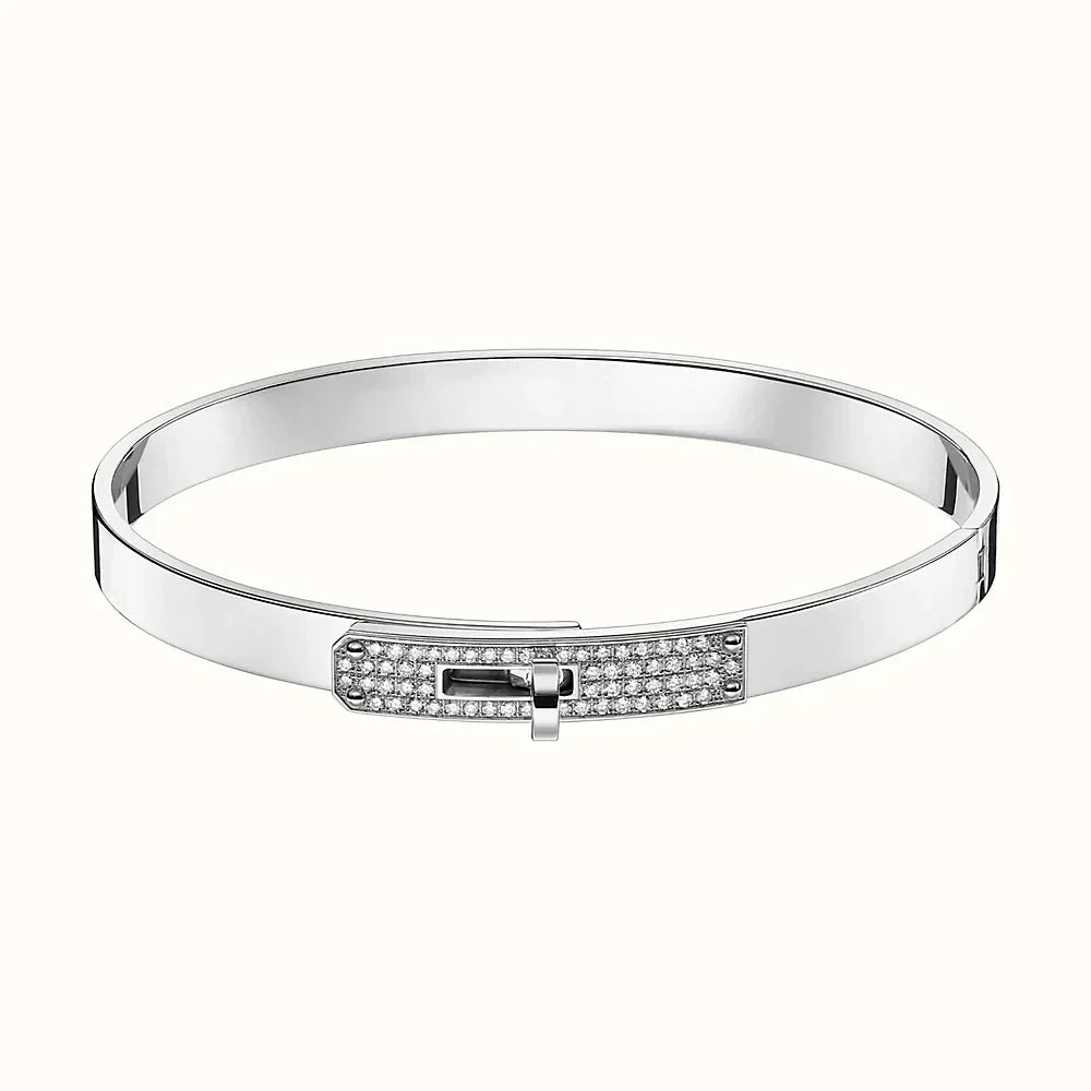 CCjewelry KELLY SILVER DIAMOND BRACELET HERME
