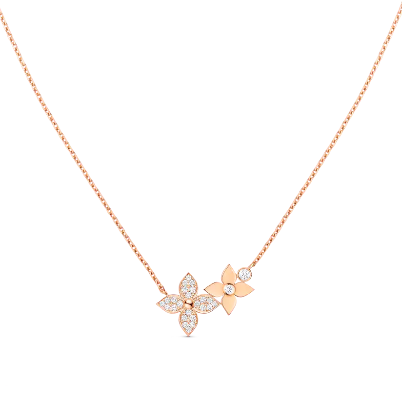 CCjewelry STAR BLOSSOM NECKLACE PINK GOLD DIAMONDS L.V