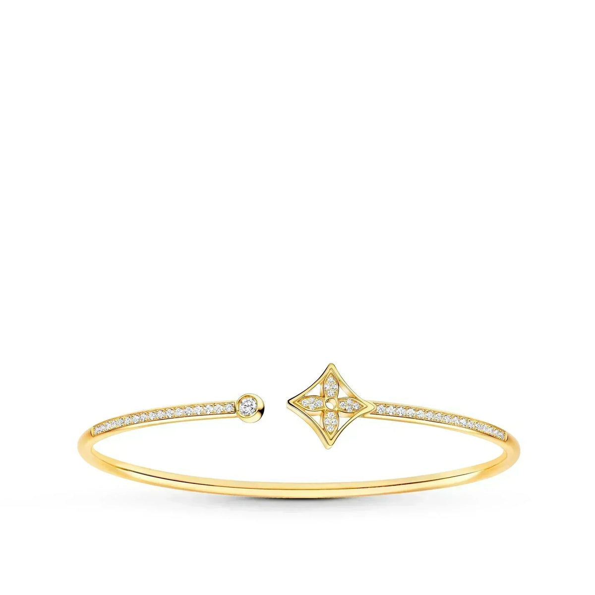 CCjewelry IDYLLE GOLD OPEN BRACELET DIAMOND PAVED L.V