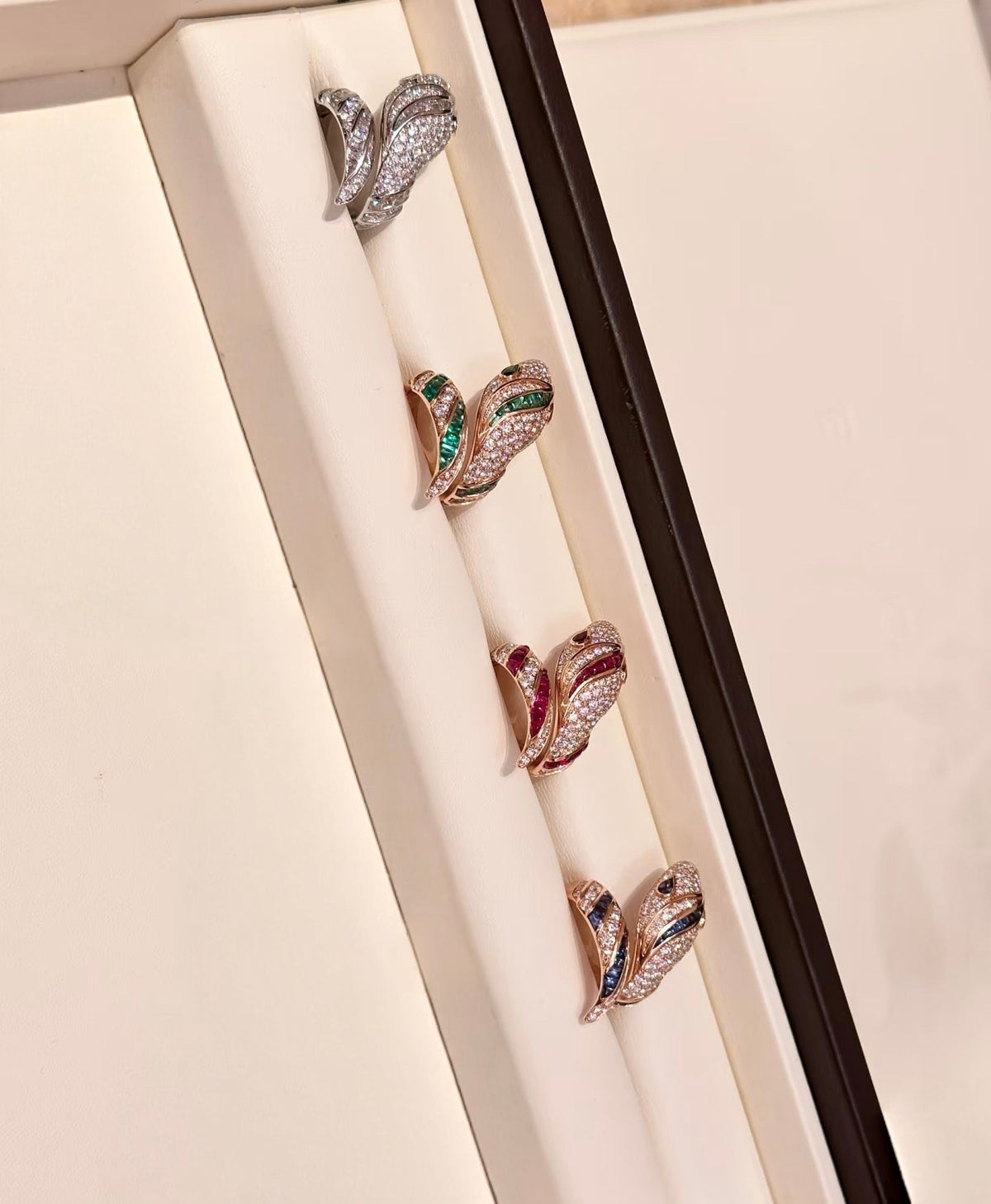 [BV JEWELRY]BRAND NEW LUXURY BLUE SNAKE RING
