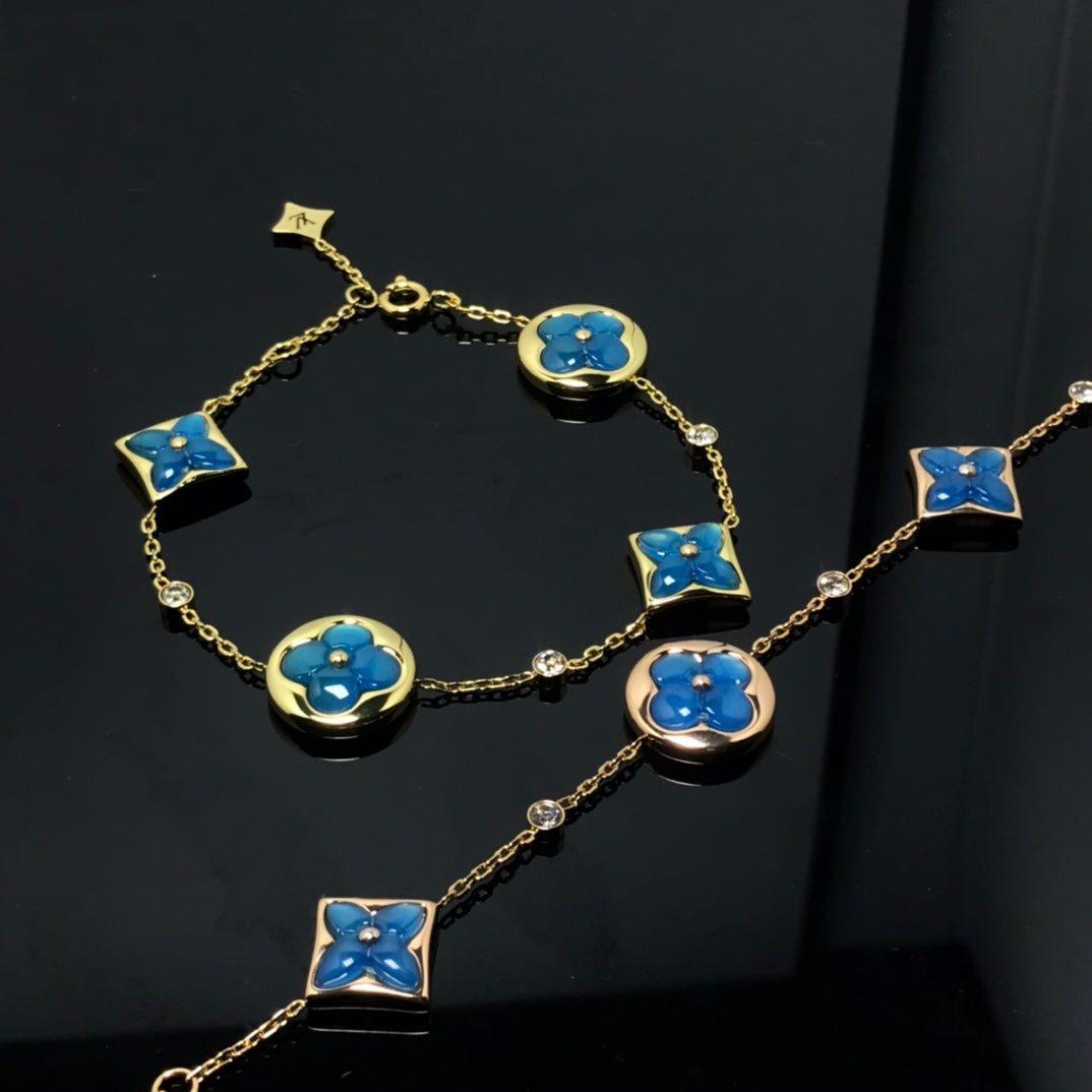 CCjewelry STAR AND SUN 4 MOTIF BLUE BRACELET L.V