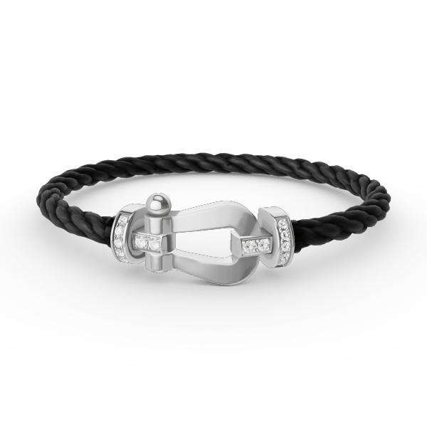 CCjewelry FORCE LARGE HORSESHOE HALF DIAMOND BRACELET SILVER FRED