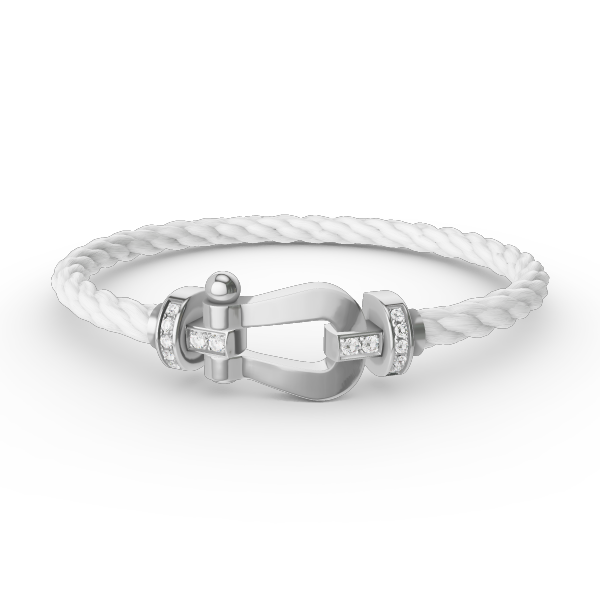 CCjewelry FORCE LARGE HORSESHOE HALF DIAMOND BRACELET SILVER FRED