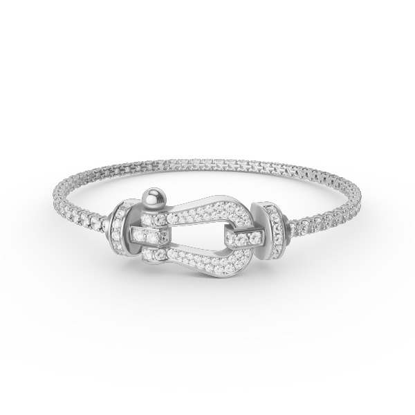 CCjewelry FORCE  LARGE HORSESHOE FULL DIAMOND TENNIS BRACELET FRED