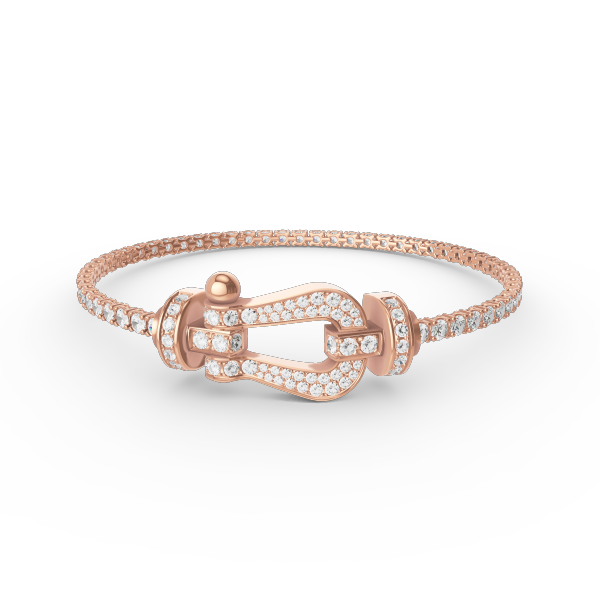 CCjewelry FORCE  LARGE HORSESHOE FULL DIAMOND TENNIS BRACELET FRED